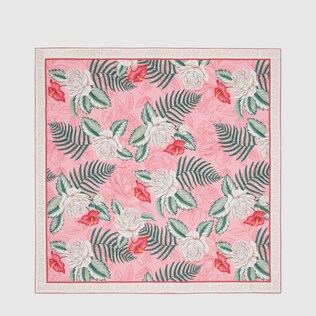 Hawaiian print silk scarf