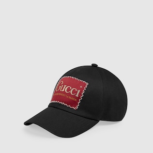 Baseballkappe aus Baumwolle mit Gucci Etikett
