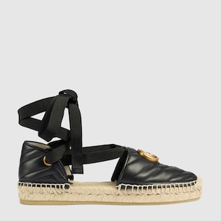 Women's espadrille sandal with Double G