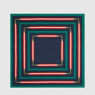 Interlocking G Horsebit silk scarf