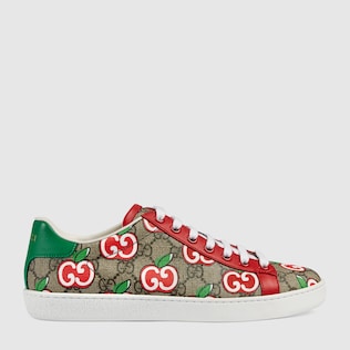 Women's Ace sneaker with GG apple print