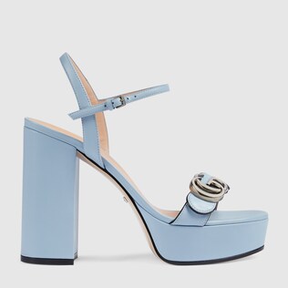 Women's platform sandal with Double G