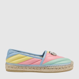 Espadrillas donna in pelle matelassé