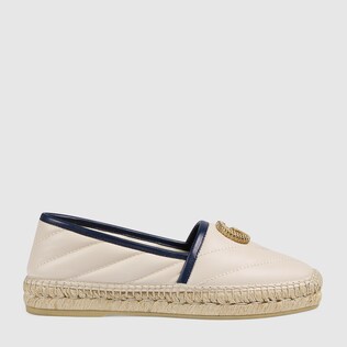 Espadrillas donna in pelle matelassé