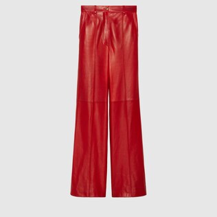 Plongé leather flare pant