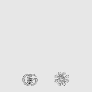 Pendientes Gucci Flora 18 K con diamantes