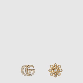 Pendientes Gucci Flora 18 K con diamantes