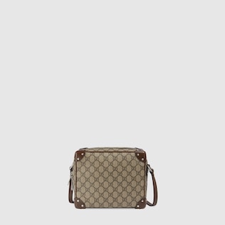 Shoulder bag with leather details
