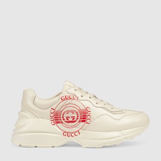 Baskets Rhyton avec imprimé disque Gucci pour femme