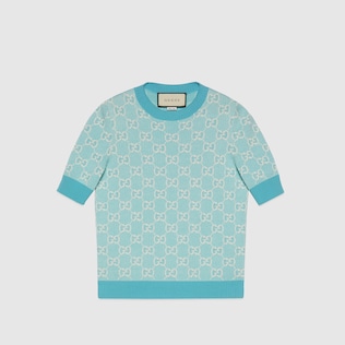 GG cotton wool piquet top