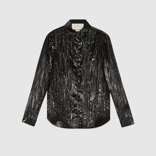 Shiny velvet shirt