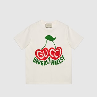 Gucci “BEVERLY HILLS” チェリー プリント Tシャツ