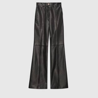 Pantalón acampanado de piel sumergida