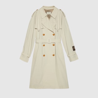 Cotton trench with Gucci label