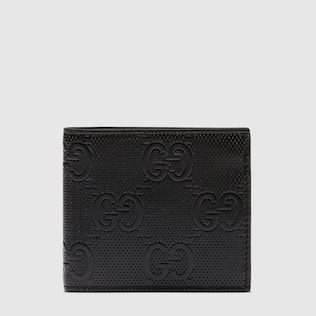 Portemonnaie aus geprägtem GG Leder