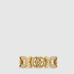 Bague Gucci Flora 18 carats avec diamants pavé