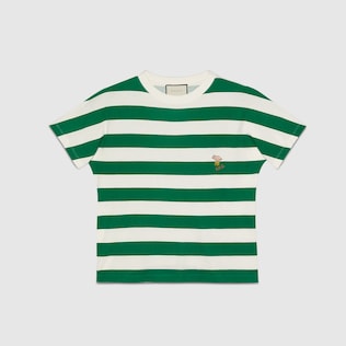 T-shirt à rayures avec empiècement porcelet