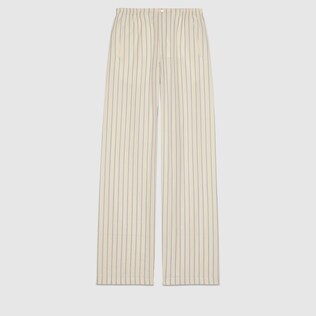 Striped cotton pant with kitten