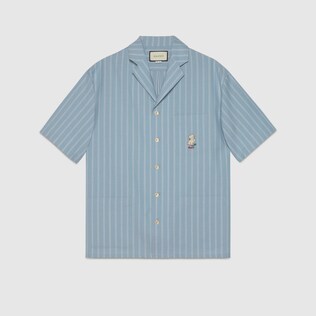 Chemise en coton et laine mohair avec chaton