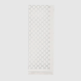 GG lamé jacquard stole