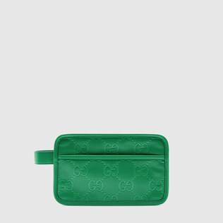 GG embossed cosmetic case