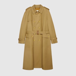 Gucci Boutique 라벨 울 트렌치 코트