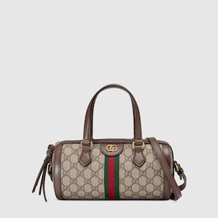 Sac Boston Ophidia à motif GG petite taille