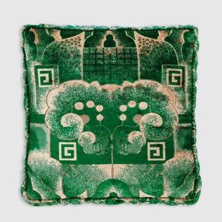 Velvet square G cloud jacquard cushion