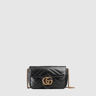 Sac super mini GG Marmont en cuir matelassé