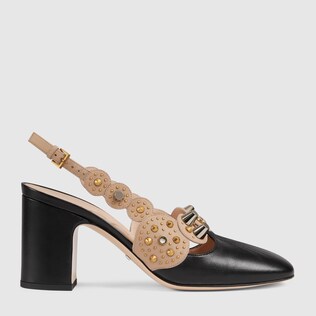 Escarpins à talon moyen et clous pour femme