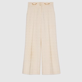 Wide tweed trousers
