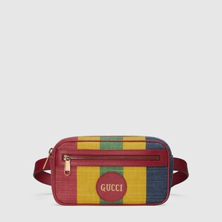 Gürteltasche aus Canvas mit gestreiftem Baiadera-Muster