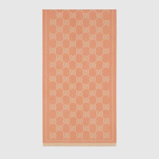 GG jacquard wool scarf
