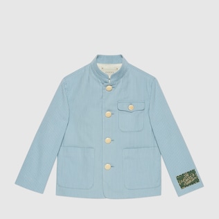 Chaqueta infantil de algodón a rayas