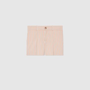 Children's striped silk cotton short