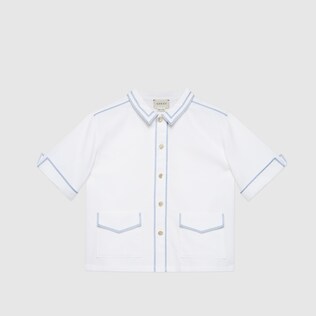 Camicia in piquet di cotone
