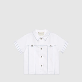 Camisa de piqué de algodón para bebé
