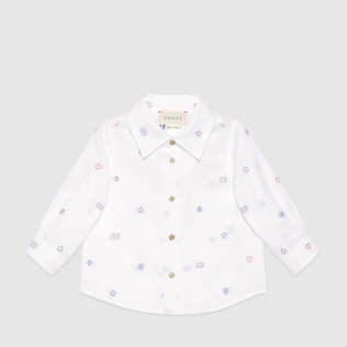 Camisa de fil coupé con símbolos para bebé