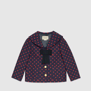 Children's polka dot cotton jacket