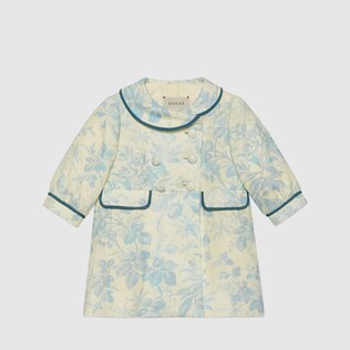 Baby ivy and flower linen coat