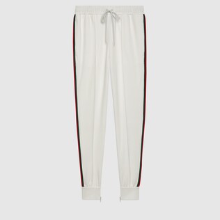 Piquet jersey trousers