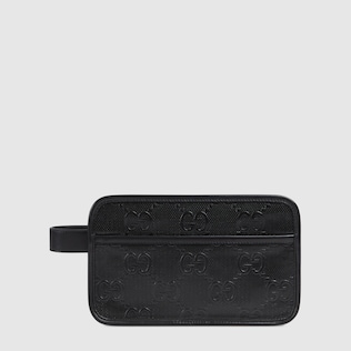 Trousse à maquillage GG embossé