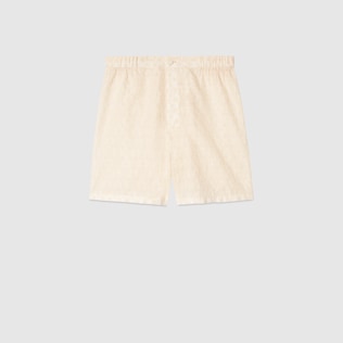 Shorts aus Baumwolle mit GG Stickerei