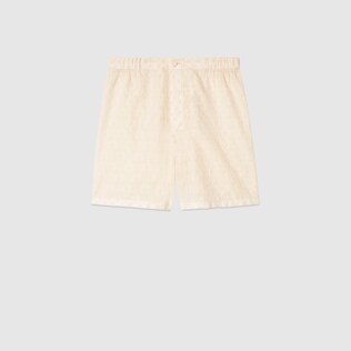 Shorts de algodón con bordado GG