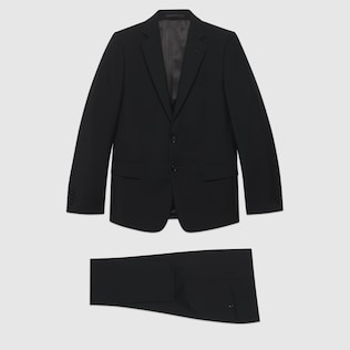 Costume coupe slim en laine mohair