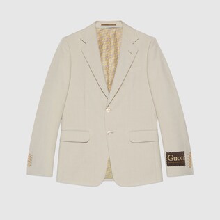 Wool mohair jacket with Gucci label