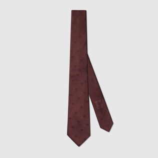 Krawatte aus Seiden-Jacquard mit Doppel G