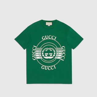 T-shirt oversize à imprimé disque Gucci