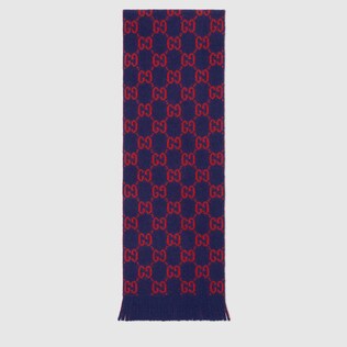 Children's GG wool scarf