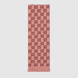 Children's GG wool scarf